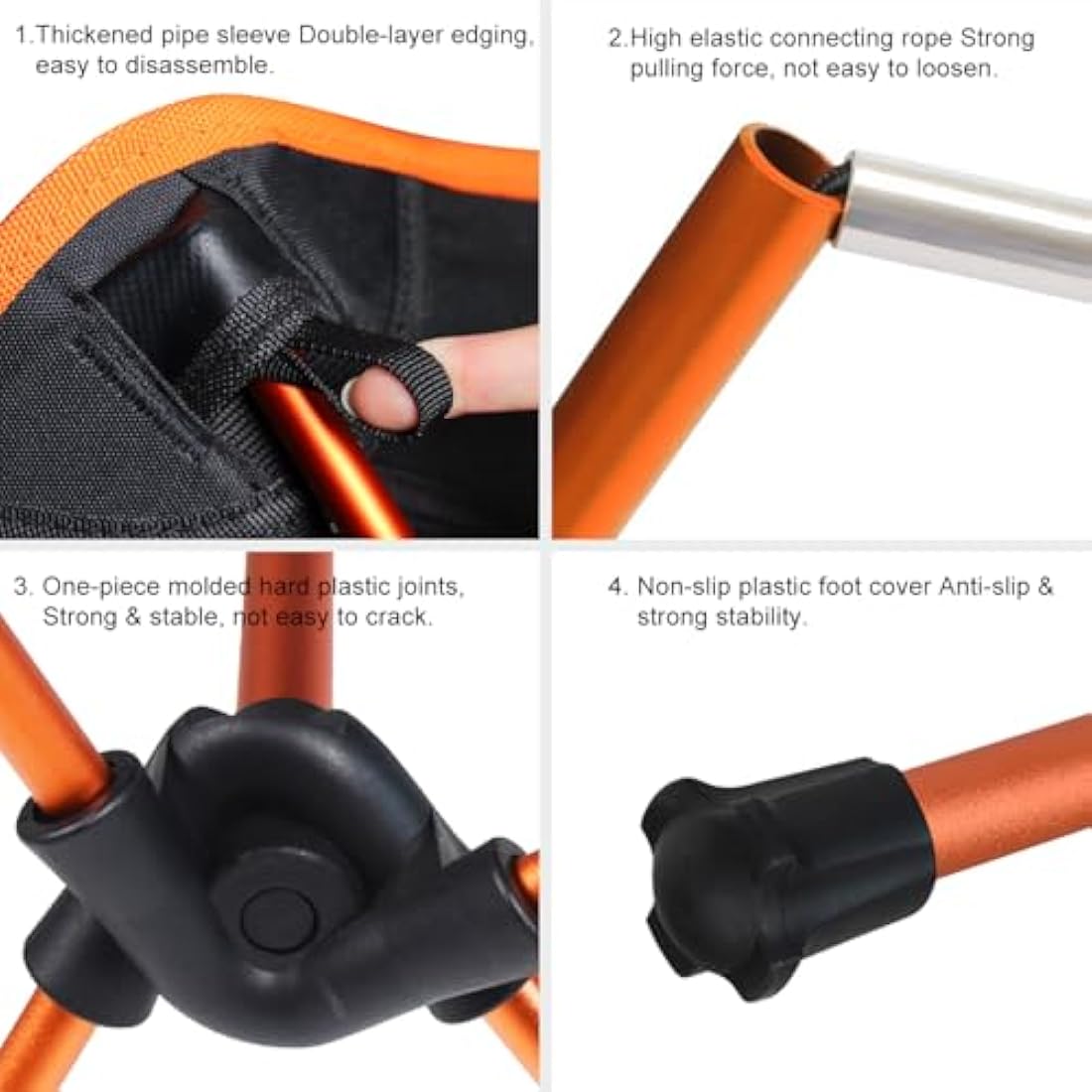 SOPPY 2-Pack Ultralight Folding Camping Chairs | Portable & Heavy Duty