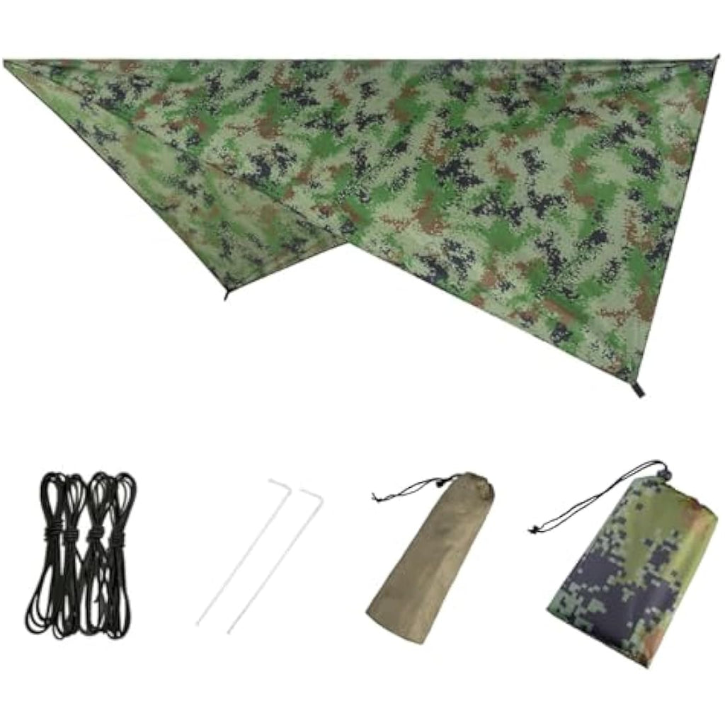 Waterproof Camping Tarp – Camouflage Rain Fly Shelter