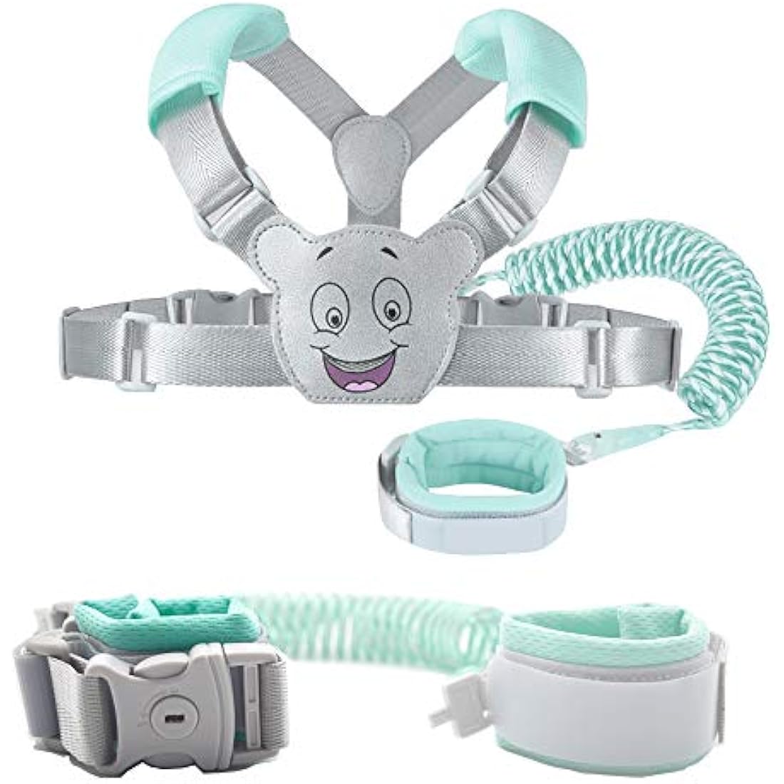 SMBOX 3-in-1 Baby Reins Walking Harness | Anti Lost Safety Wrist Link