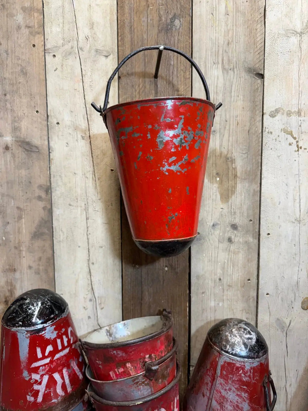 Rustic Warehouse Norfolk Vintage Galvanised Metal Hanging Planter Bucket