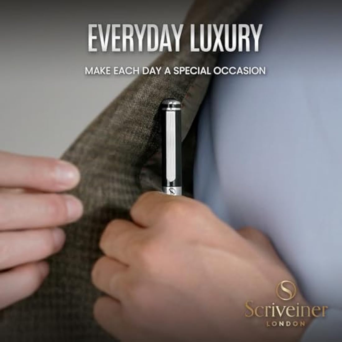 Luxury Fountain Pen – Black Green with Fine Schmidt Nib