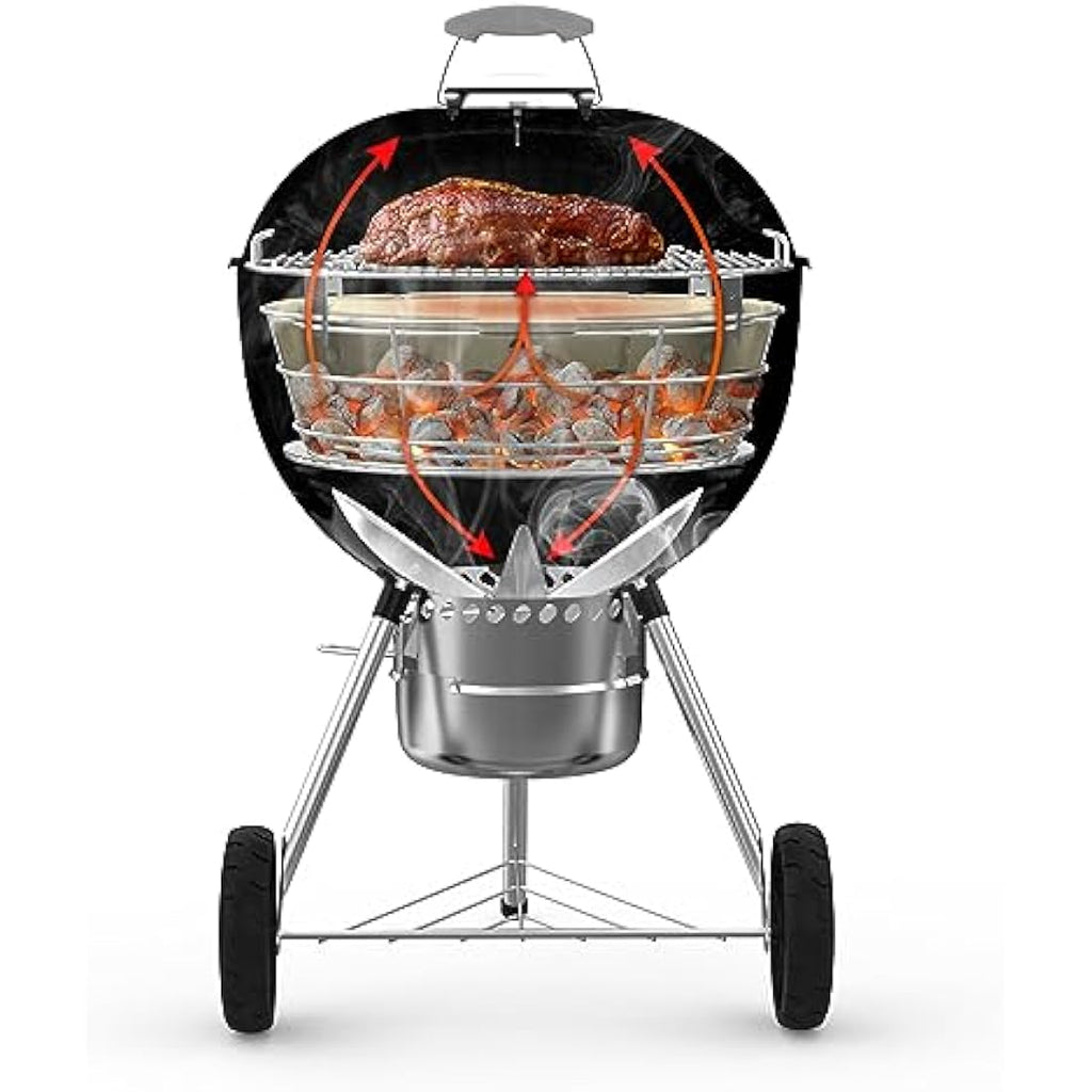 Onlyfire Charcoal Firebox Kit with Heat Stone for Weber 22-Inch Kettle