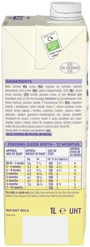SMA PRO First Infant Baby Milk | Ready to Use Liquid Formula - 6 x 1L