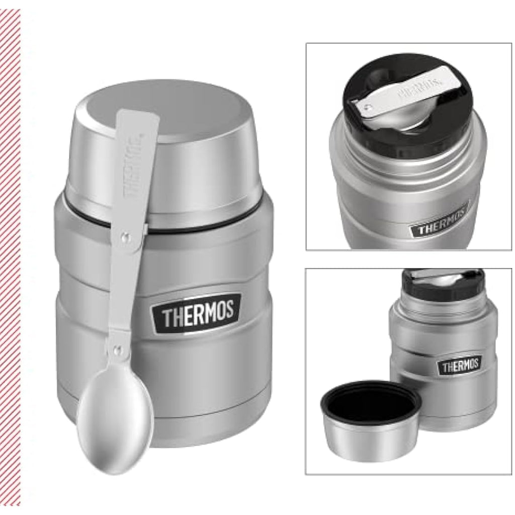 Thermos Stainless King Food Jar 0.47L | Insulated Steel with Spoon