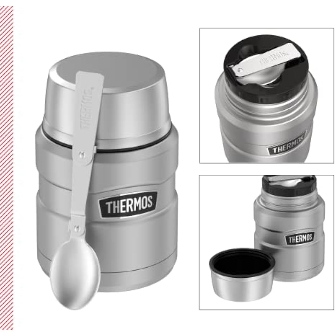 Thermos Stainless King Food Jar 0.47L | Insulated Steel with Spoon
