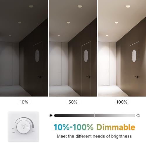LED Downlights – 7W Dimmable IP44 Recessed Ceiling Lights 10 Pack