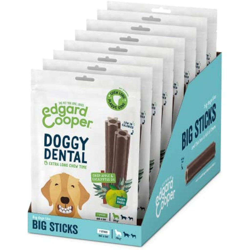 Edgard & Cooper Dog Dental Sticks | Eucalyptus & Apple | 56 Pack