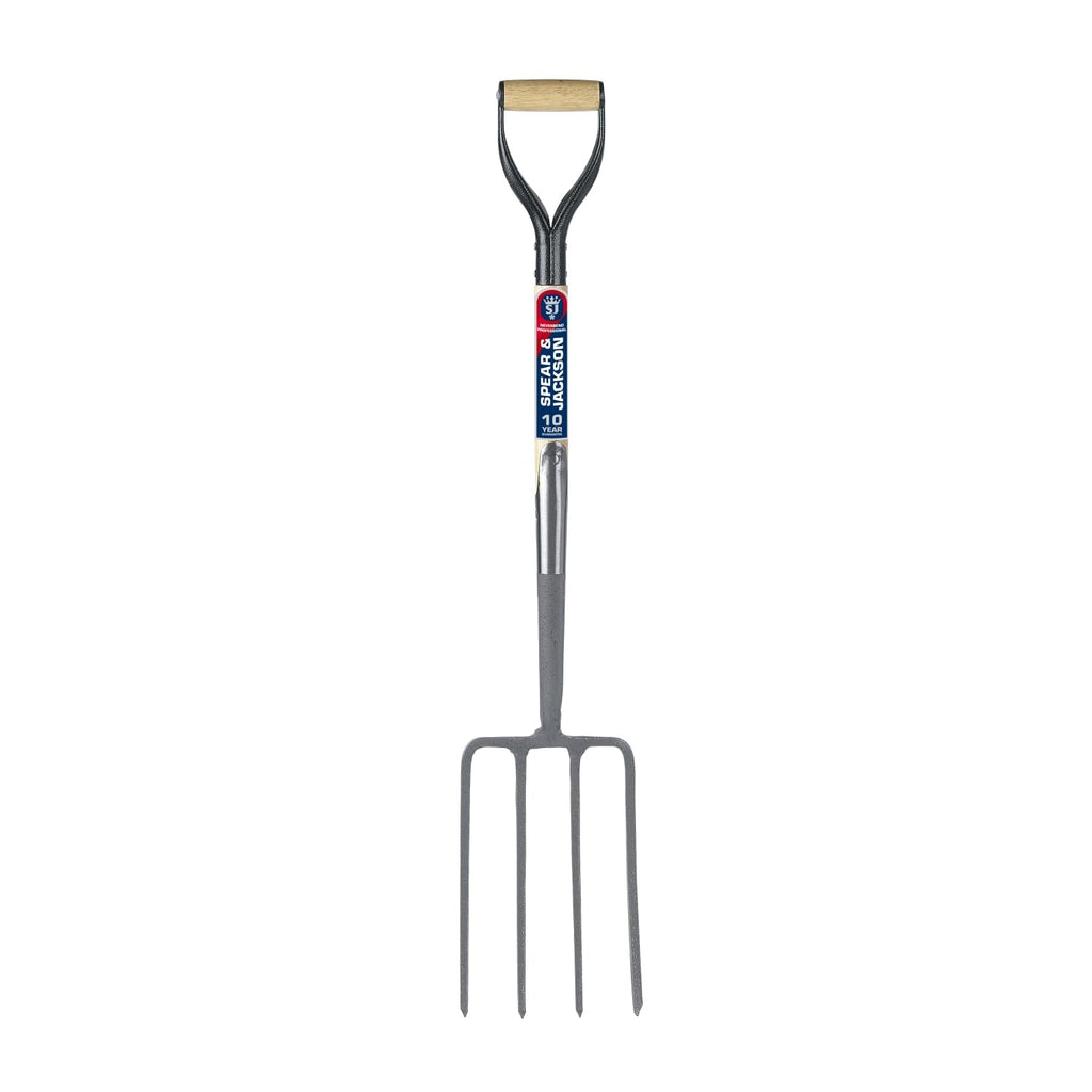 Spear & Jackson Neverbend Professional Carbon Steel Digging Fork - Blue