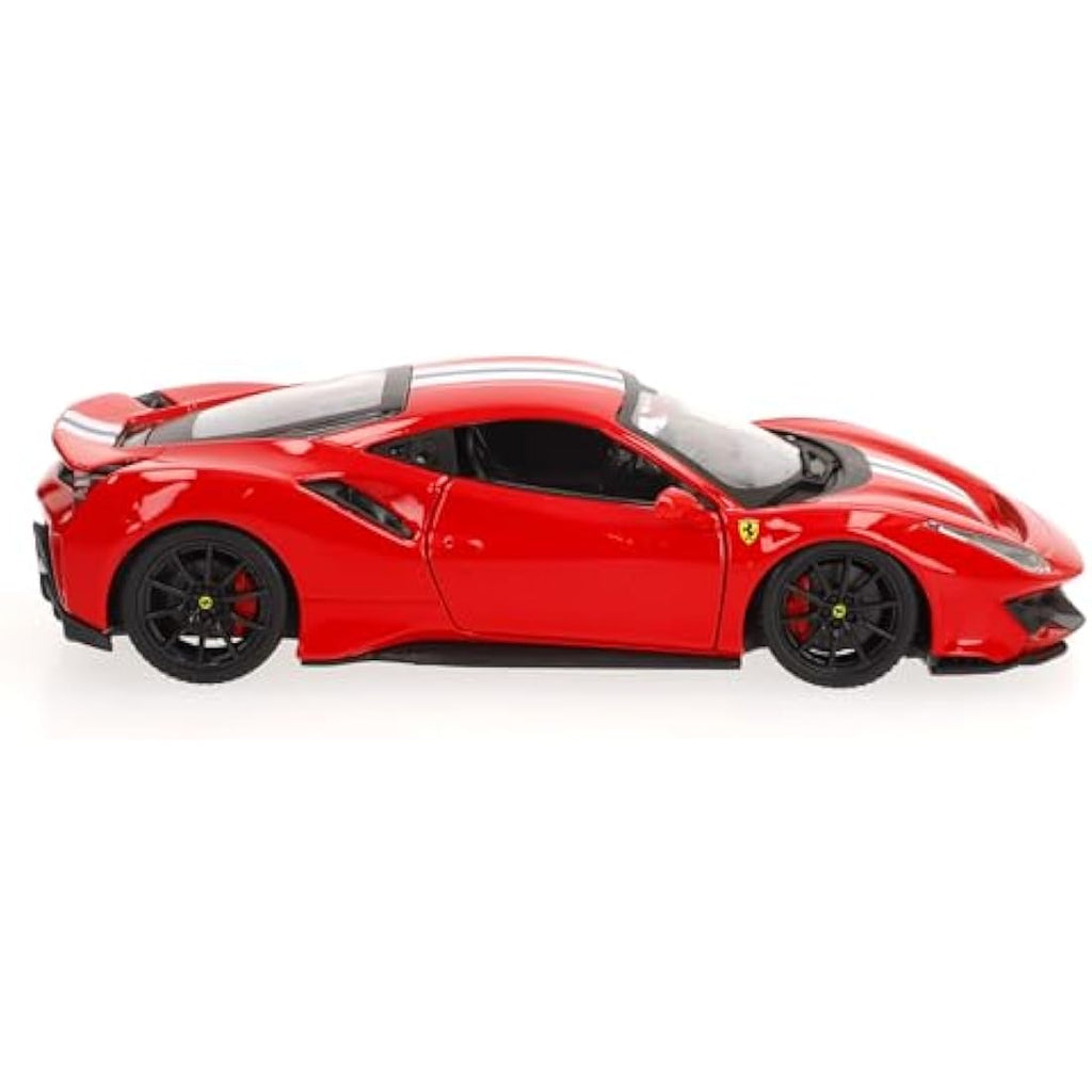 Bburago Ferrari 488 Pista Race & Play – 1:24 Scale Die-Cast Model Car