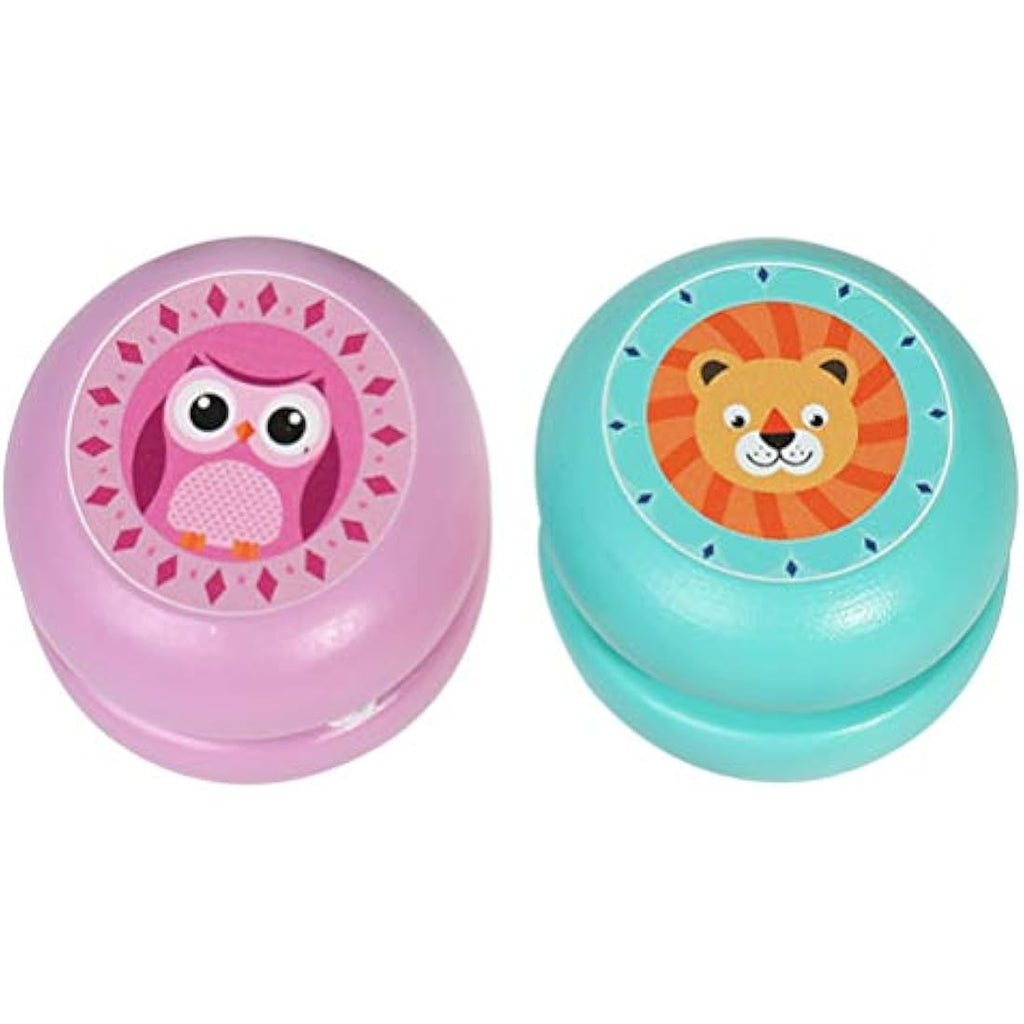 Cartoon Animal Yoyo Toys – 2pc Classic Wooden Kids Toys