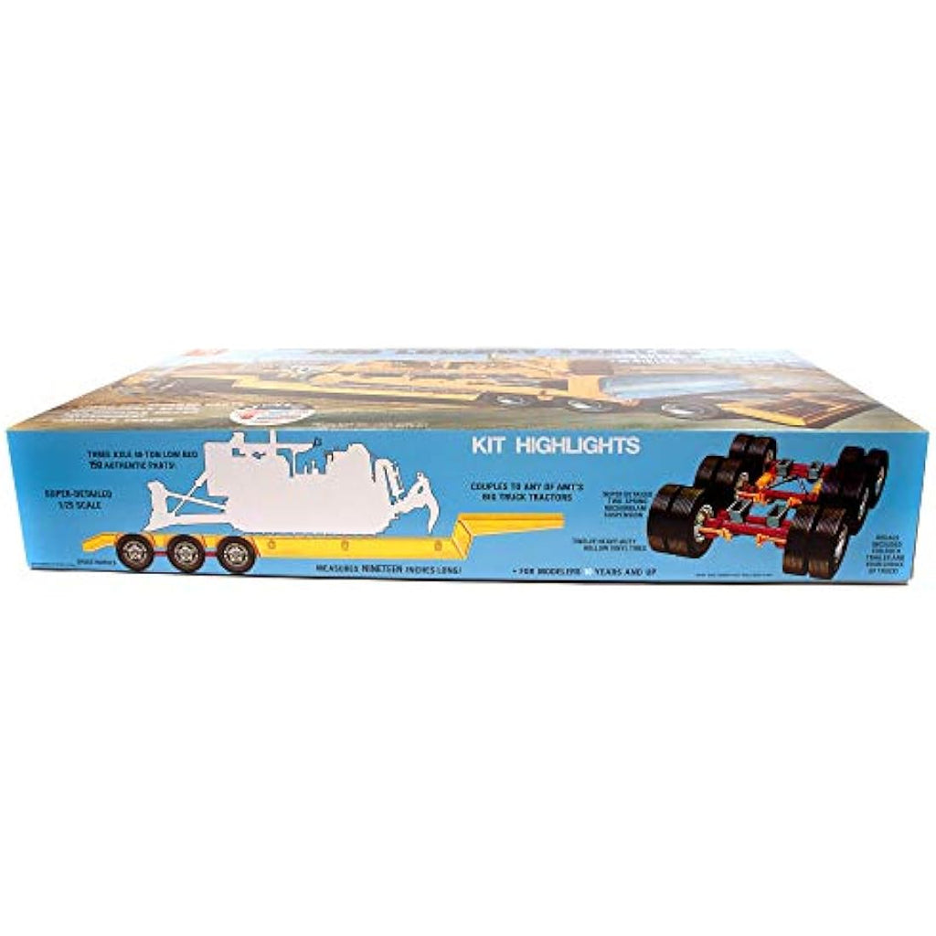 AMT Lowboy Trailer & Bulldozer 1:25 Scale Model Kit - Black (AMT1218)