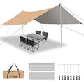 WADEO 10x12FT Waterproof Camping Tarp | Heavy-Duty Shelter with Poles