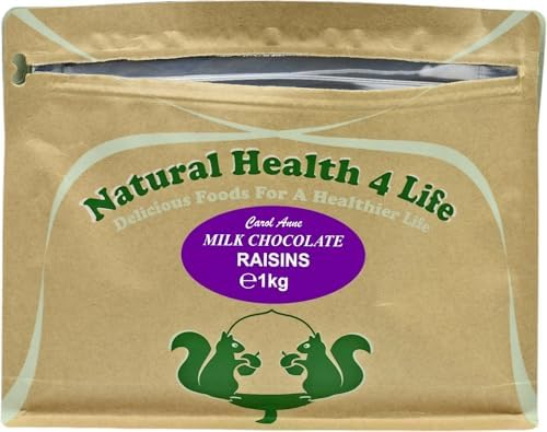 Natural Health 4 Life Milk Chocolate Raisins – 1kg Resealable Pouch