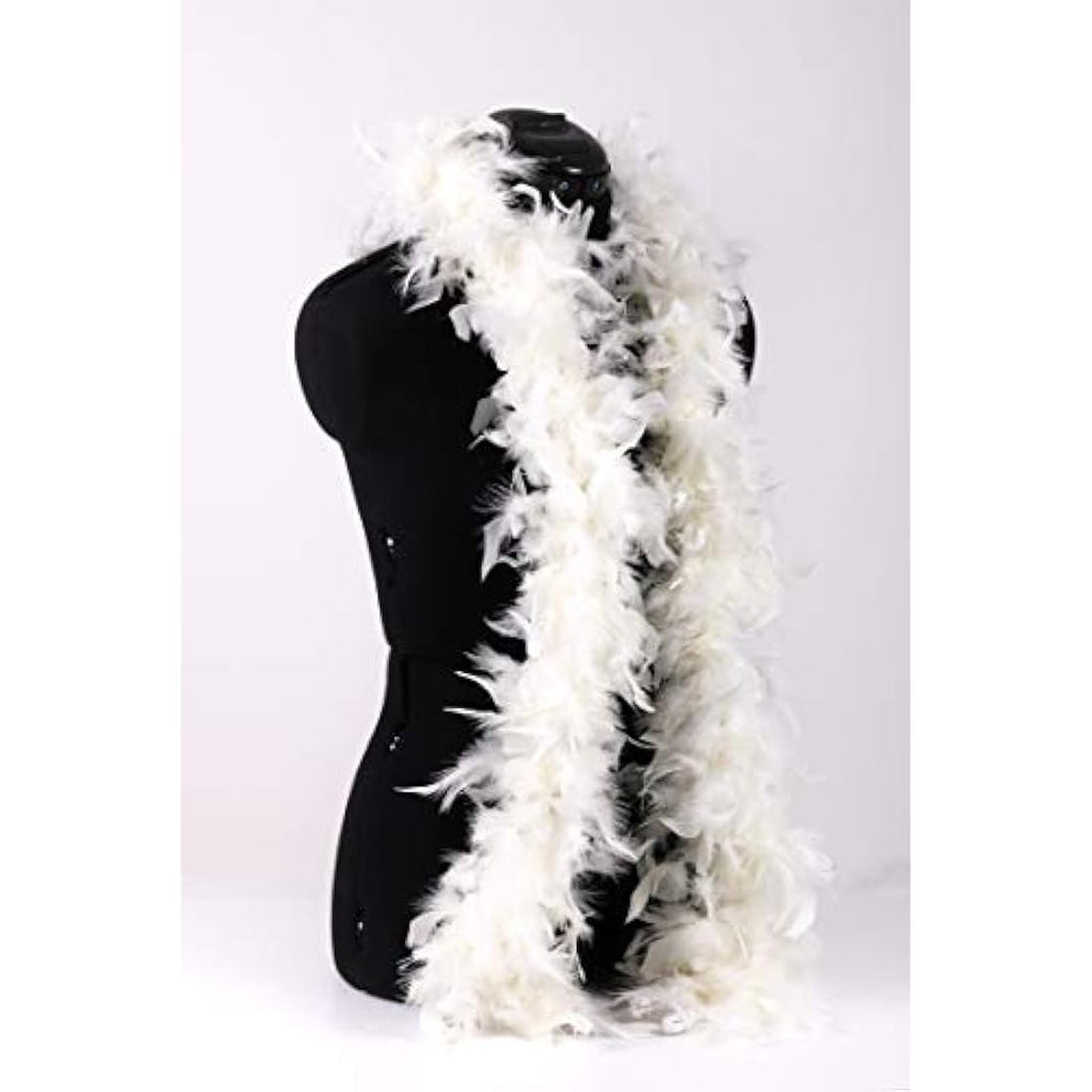 Trimits Marabou Feather Boa – Ivory 1.8m Turkey Feather Costume Accessory