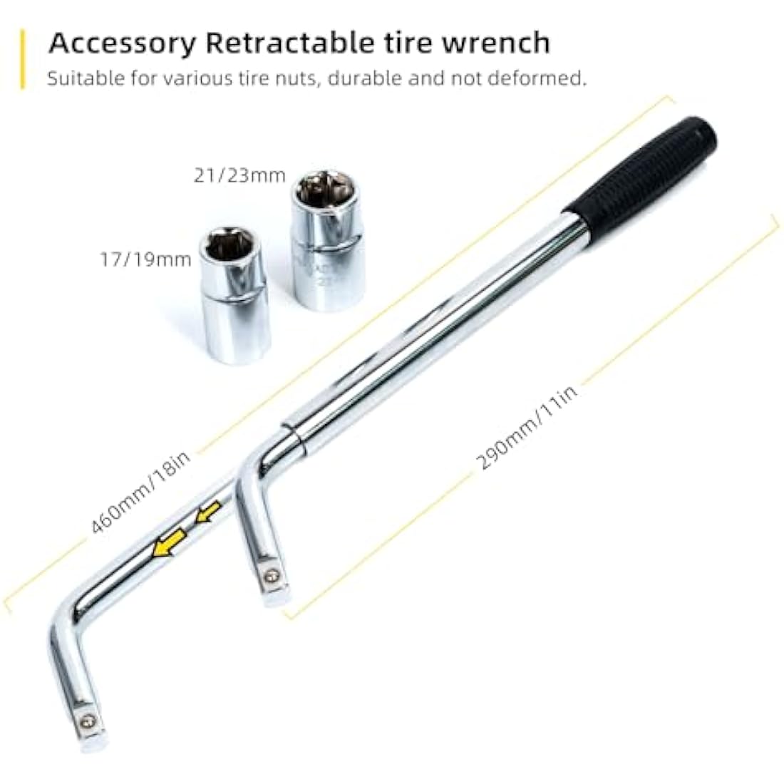 LEADSTAND 2-Ton Scissor Jack Kit with Lug Wrench and Drill Adapter