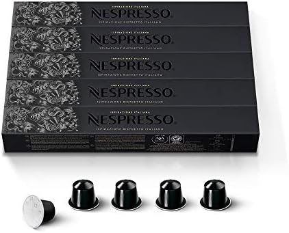 Nespresso Original Ristretto Coffee Capsules - Dark Roast - 50 Pods