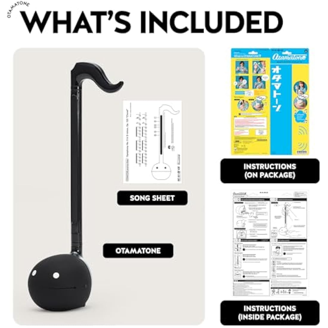 Otamatone Regular Black - Portable Japanese Electronic Musical Instrument