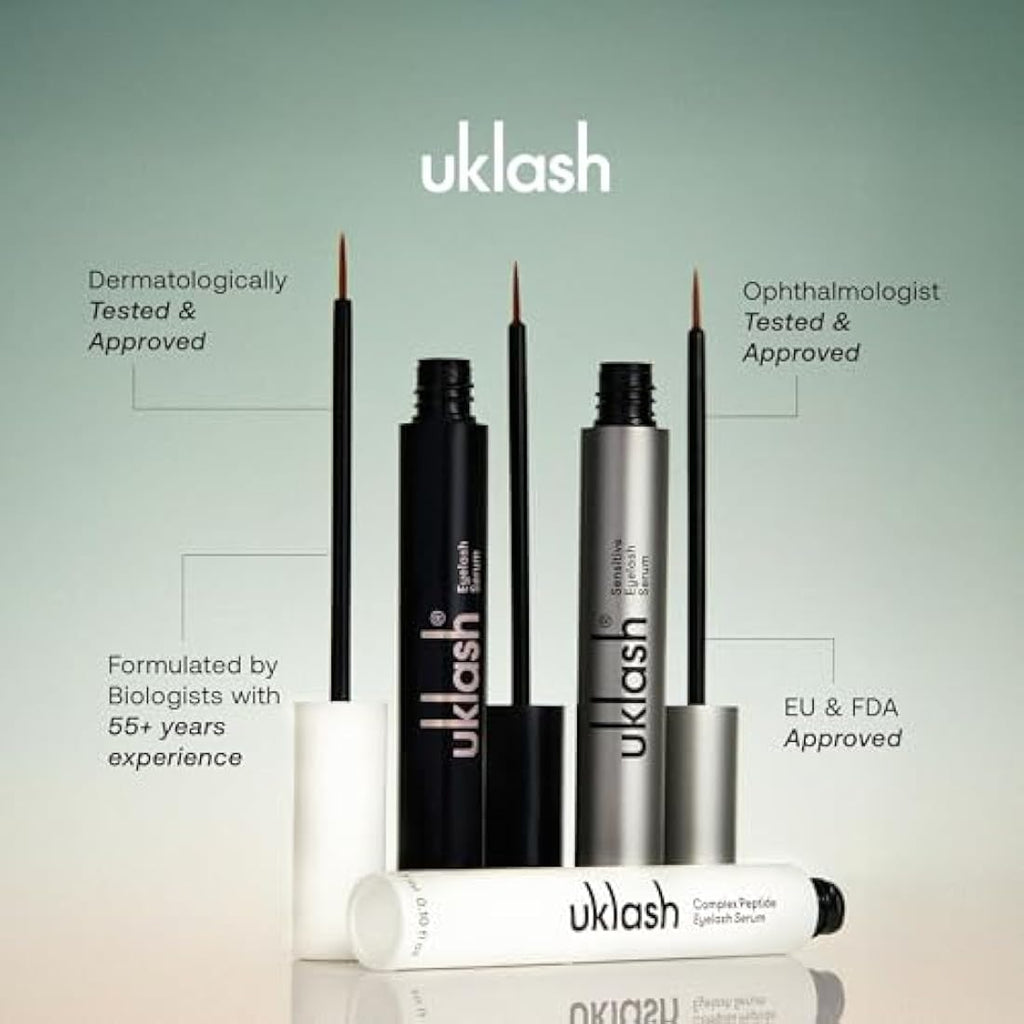 UKLASH Eyelash Growth Serum – Vegan Peptide Formula for Longer Lashes