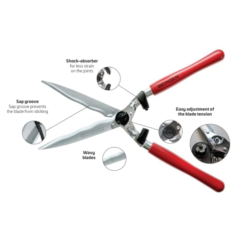 BERGER Comfort 4590 Hedge Shear | Serrated Steel Blade | 54 cm Tool