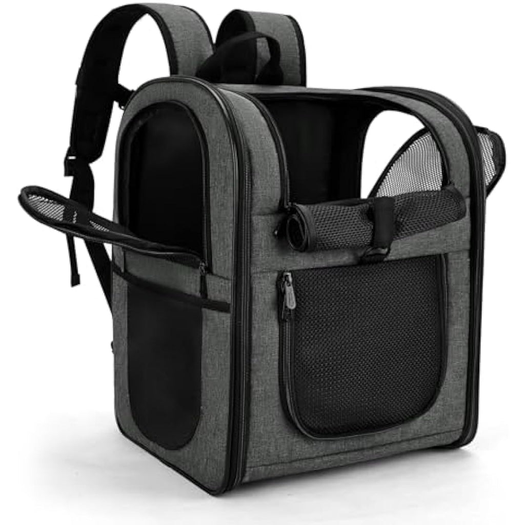 Apollo Walker Pet Carrier – Breathable Mesh Backpack for Hiking (Gray)