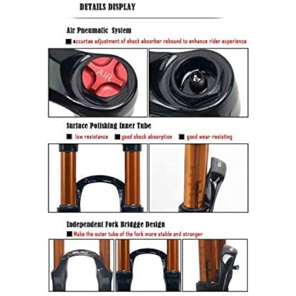 ZTZ MTB Suspension Fork | 120mm Travel Air Shock Magnesium Alloy