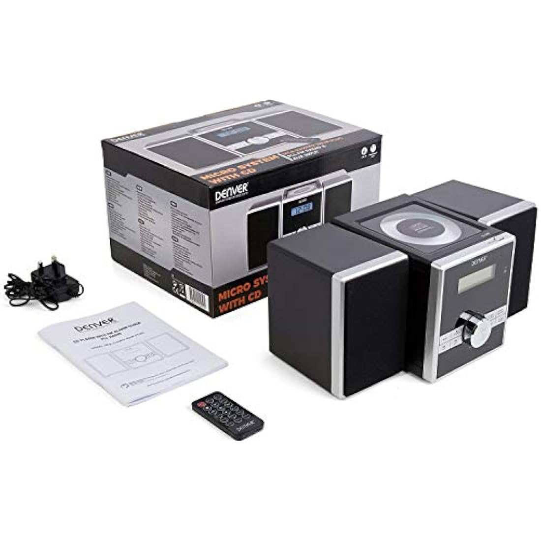 Denver MCA-230 Micro HiFi System | Compact CD Player with FM Radio & Clock