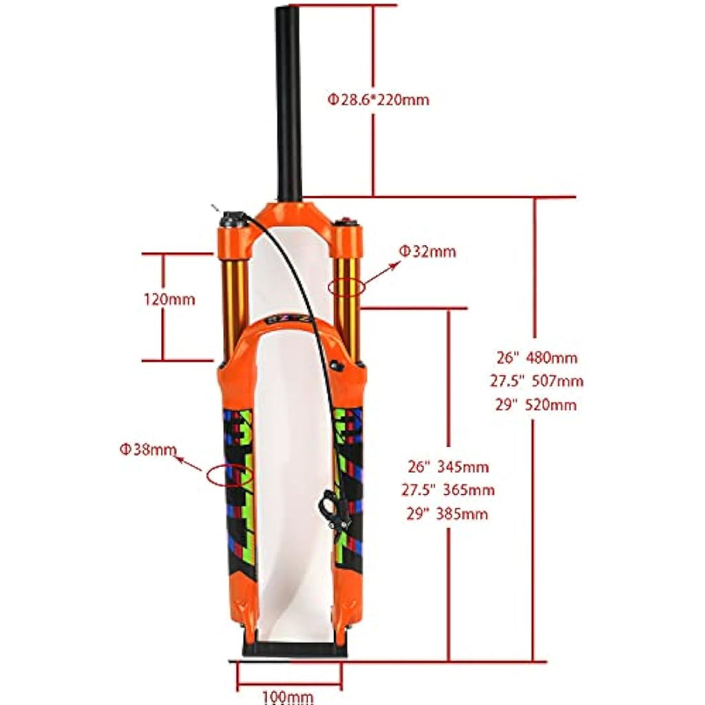 Splumzer MTB Air Suspension Fork – Magnesium Alloy 26/27.5/29 Inch