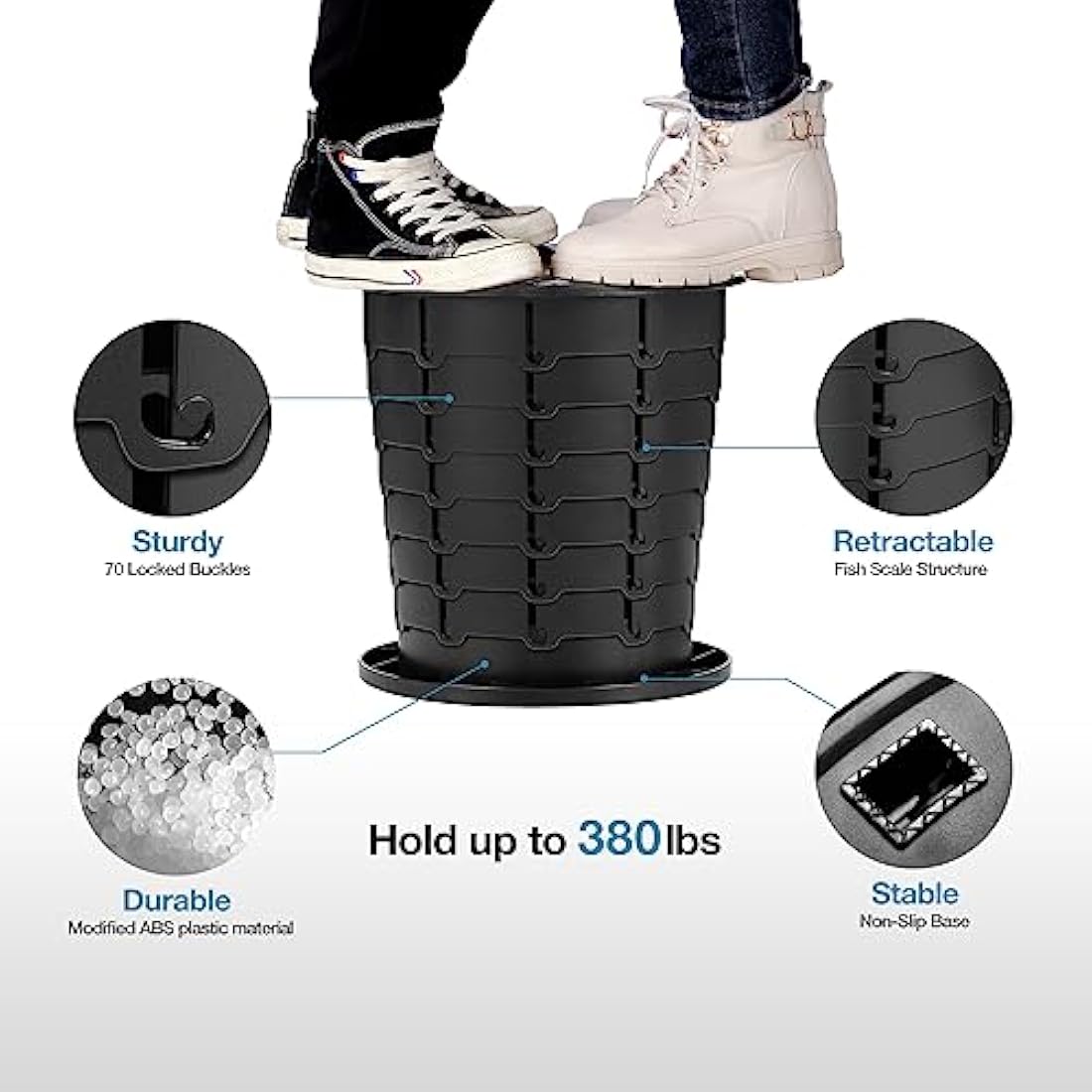 TRIPTIPS Portable Camping Toilet | Retractable Folding Potty, XL Size