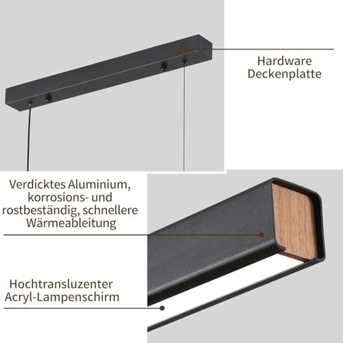 150cm Linear LED Pendant Light | Dimmable Modern Kitchen Lamp