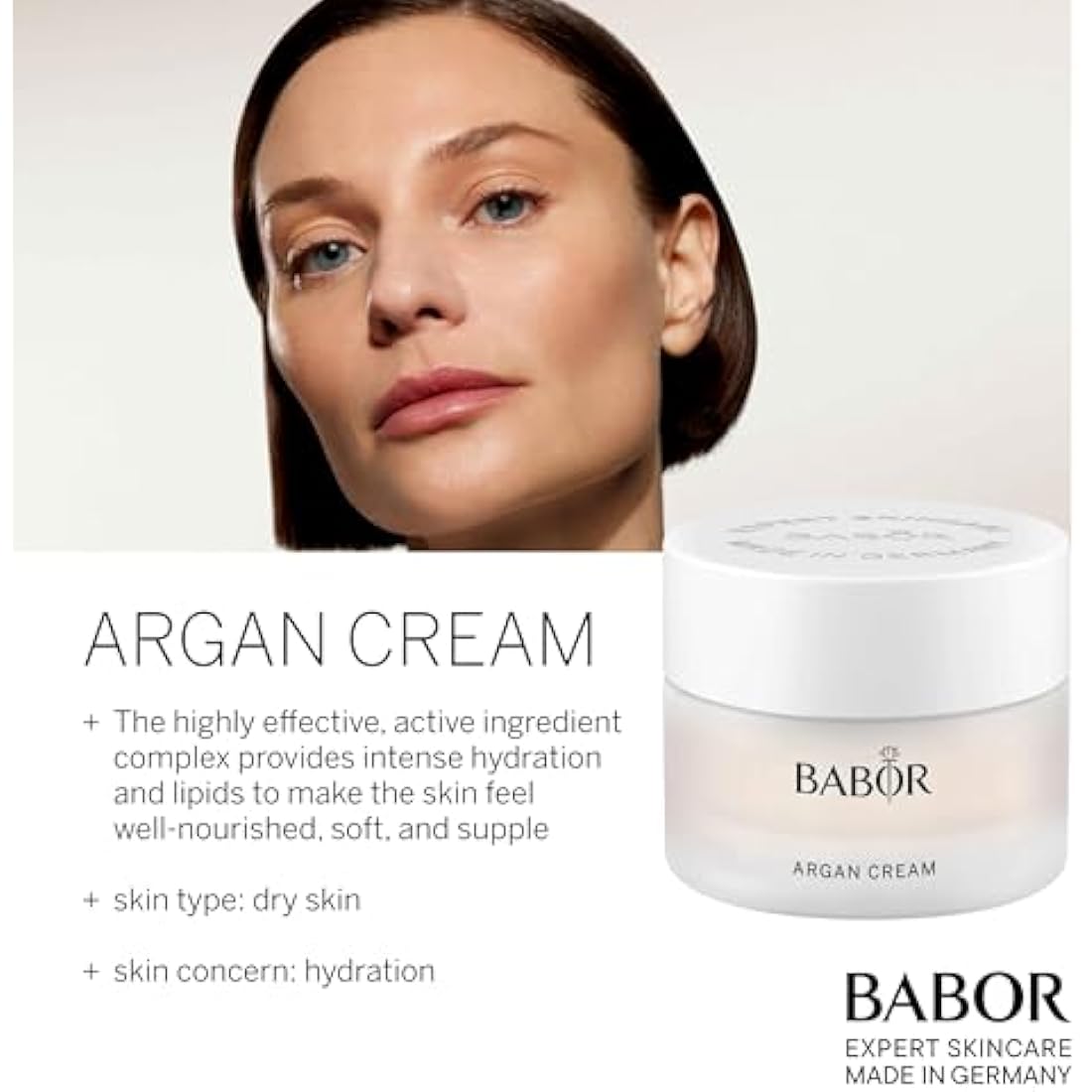 BABOR CLASSICS Argan Cream - Rich Vegan Face Moisturizer for Dry Skin