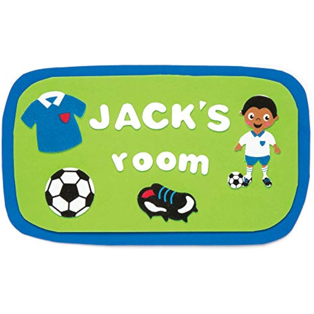 Baker Ross Football Foam Stickers for Kids Crafts - 120 Pack, Asst Colours