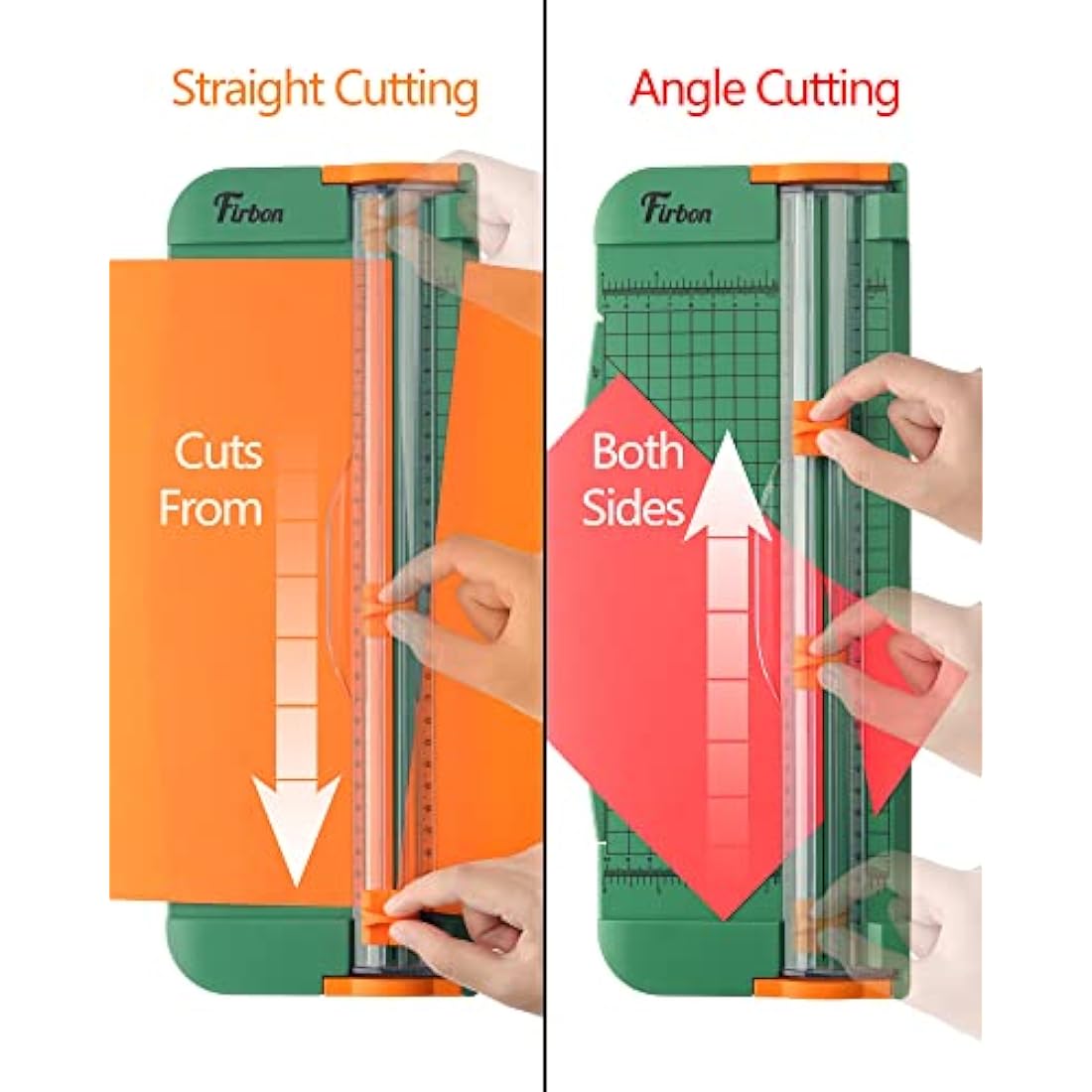 Firbon 12 Inch Titanium Paper Trimmer – Green A4 Cutter for Scrapbooking