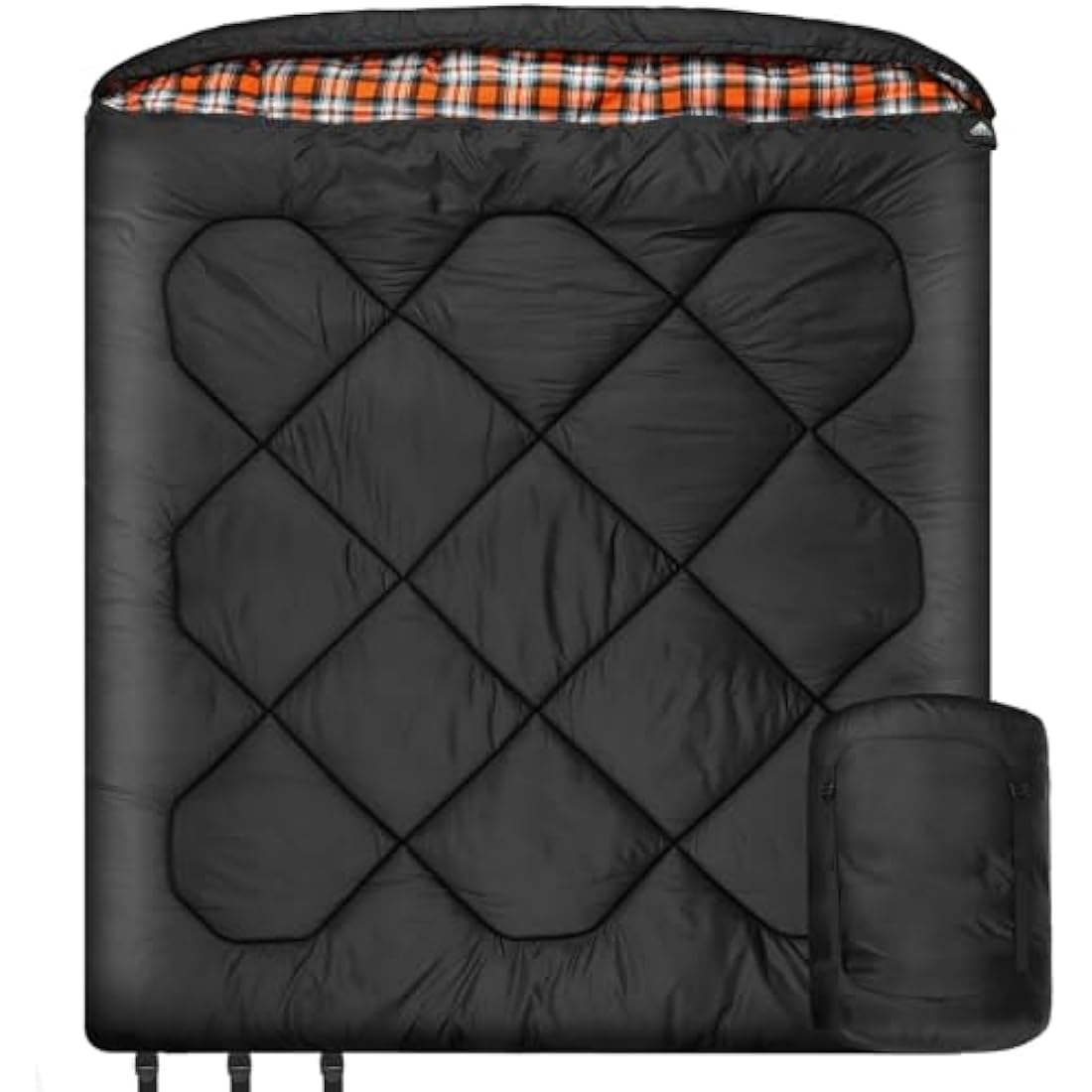Jolof Store Double Sleeping Bag | 0 Degree Winter Queen Size Cotton Flannel