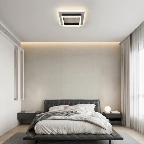 DELIPOP Modern Square LED Ceiling Light – 30W Acrylic Lamp, 4500K