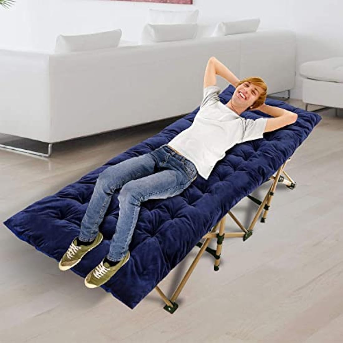 REDCAMP XL Camping Cot Mattress Pad – 75x28 Soft Cotton Sleeping Mat
