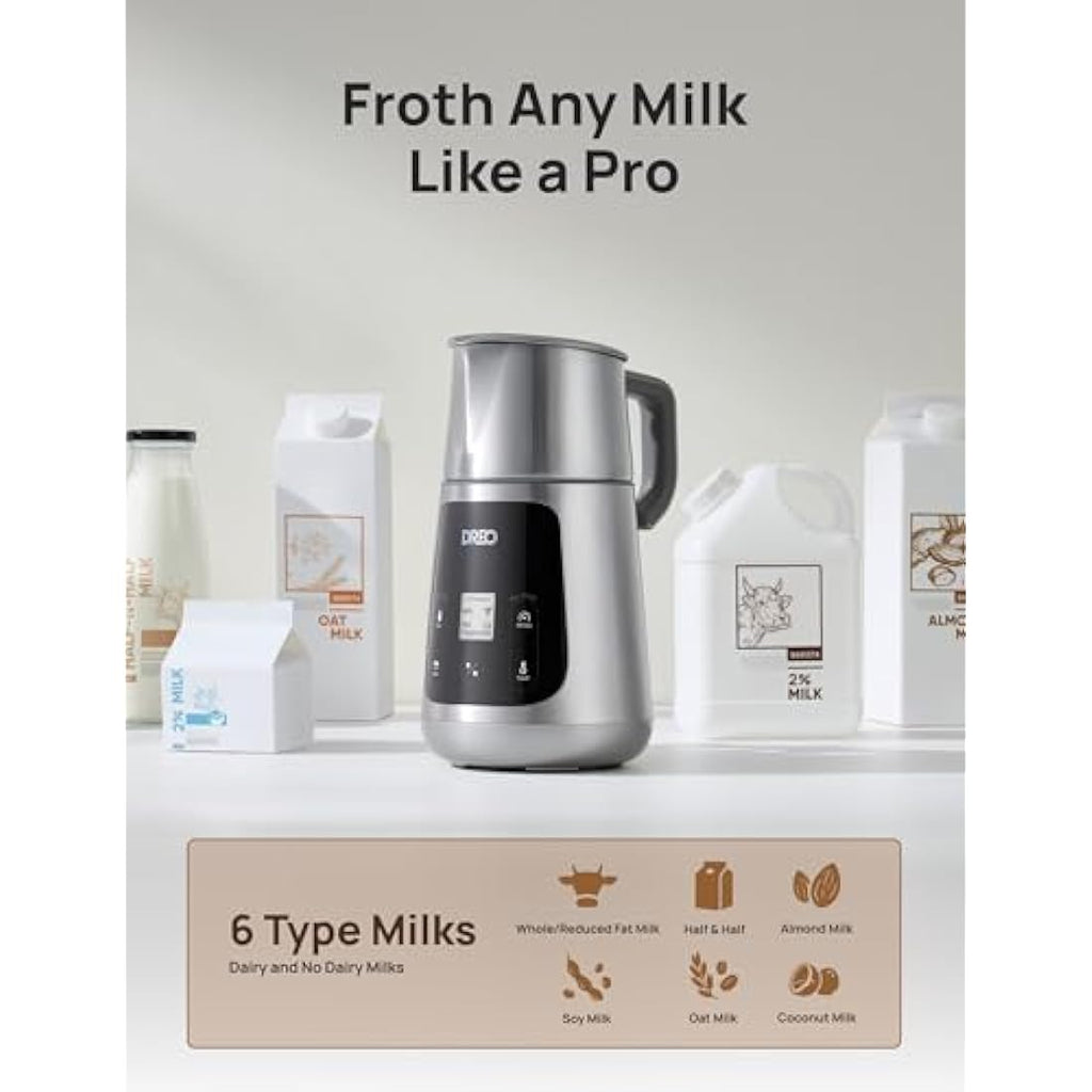 Dreo BaristaMaker Milk Frother – 27oz Electric Foam Maker for Latte Art
