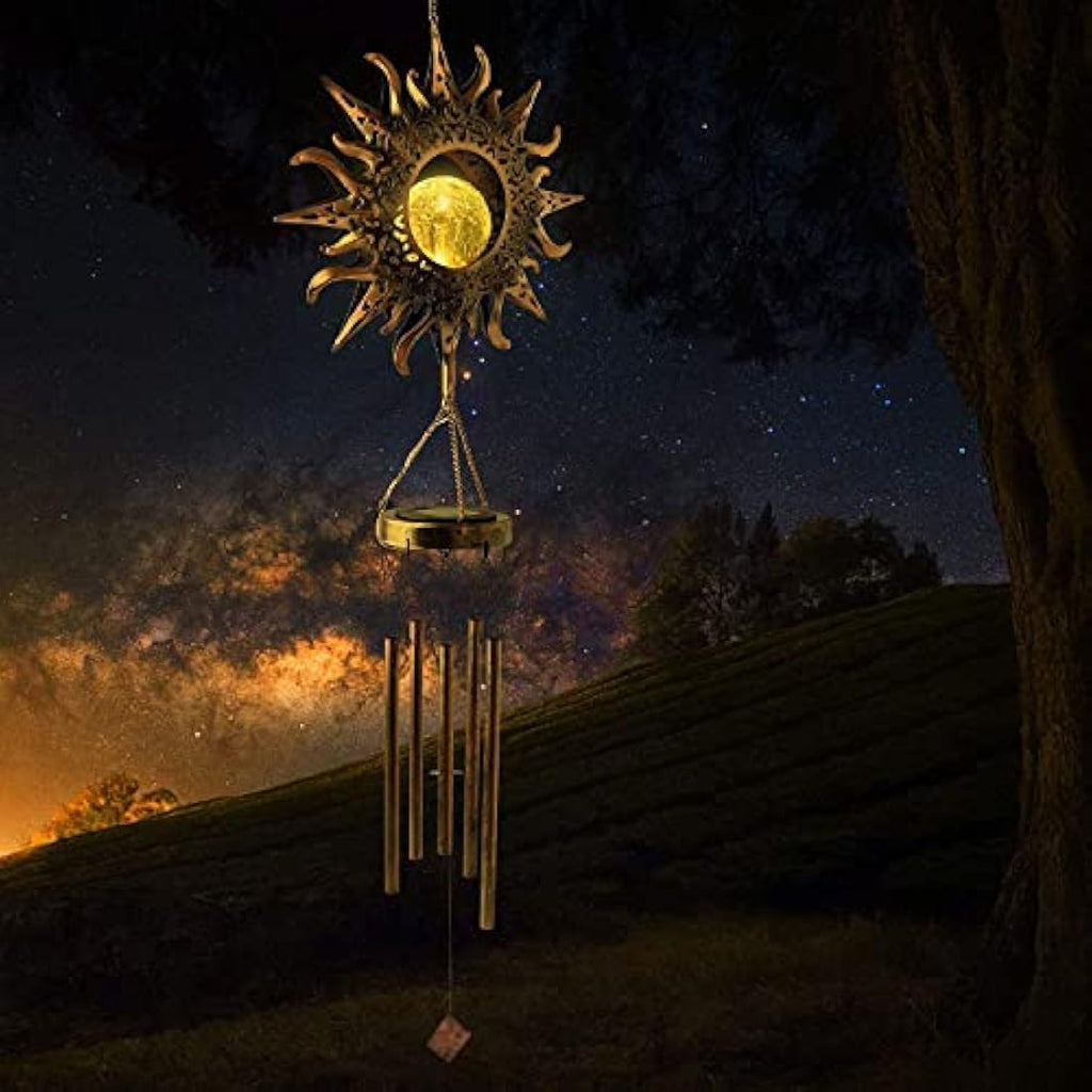 Lifemet Solar Wind Chimes – Waterproof Metal LED Garden Lights for Patio