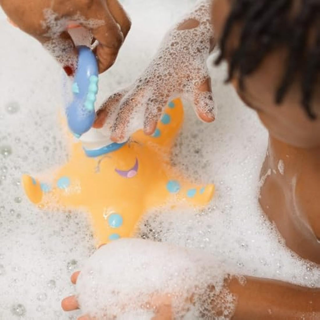 Nuby Starfish Hoopla Floating Bath Toy with 3 Rings | Ages 18m+