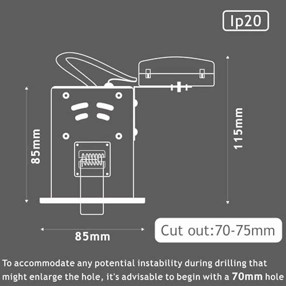 Sanlumia 10-Pack Fire Rated GU10 Recessed Ceiling Downlights | Black