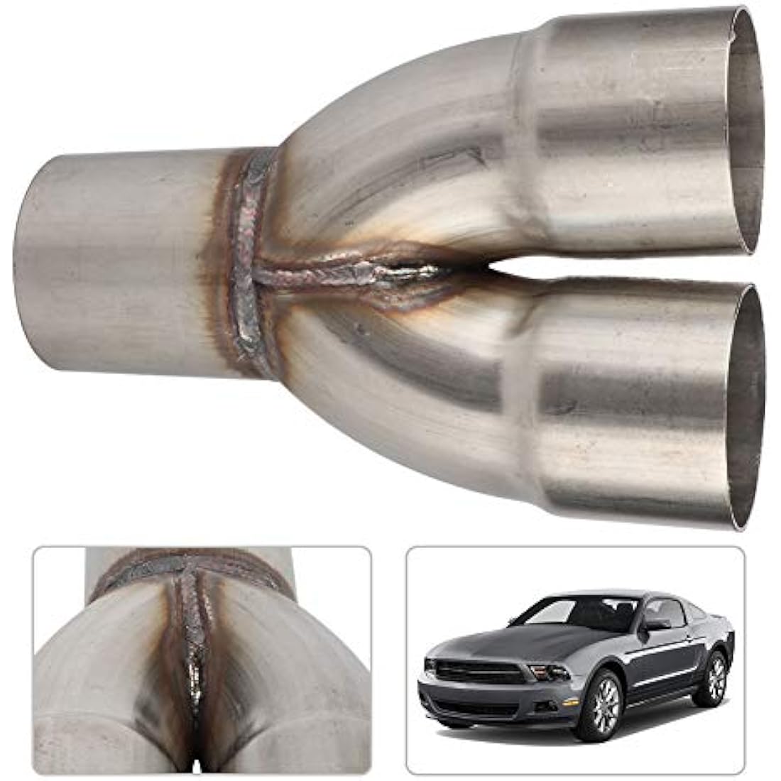 Gorgeri Stainless Steel Exhaust Y Pipe Adapter – 2.5in Dual Outlet