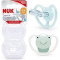 NUK Space Baby Dummy | 0-6m Silicone Soothers for Sensitive Skin | 2pk