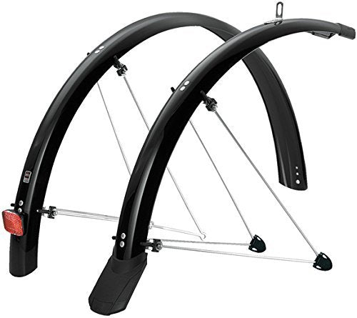 SKS Chromoplastics Mudguard Set - 55mm Black Stainless Steel Fenders