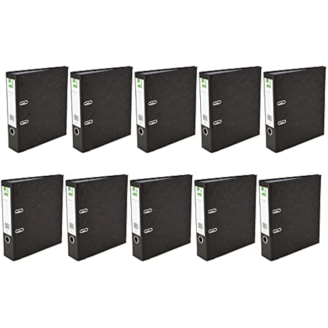 Q-Connect A4 Lever Arch File Black Marbled - 70mm Capacity (10 Pack)