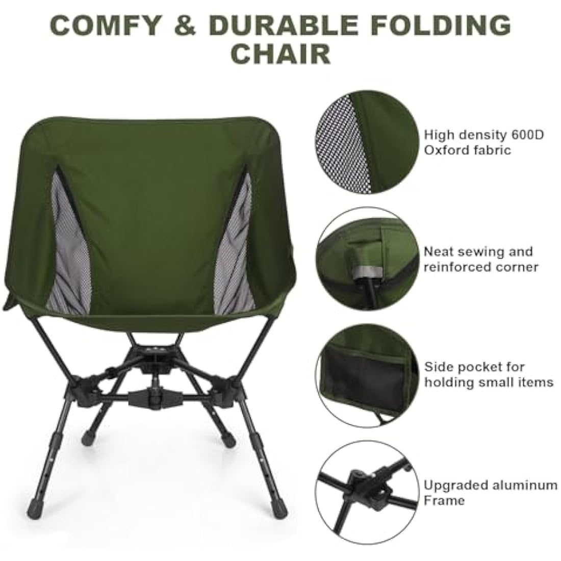SHANNA Portable Camping Chair | Ultralight Adjustable Folding Chair