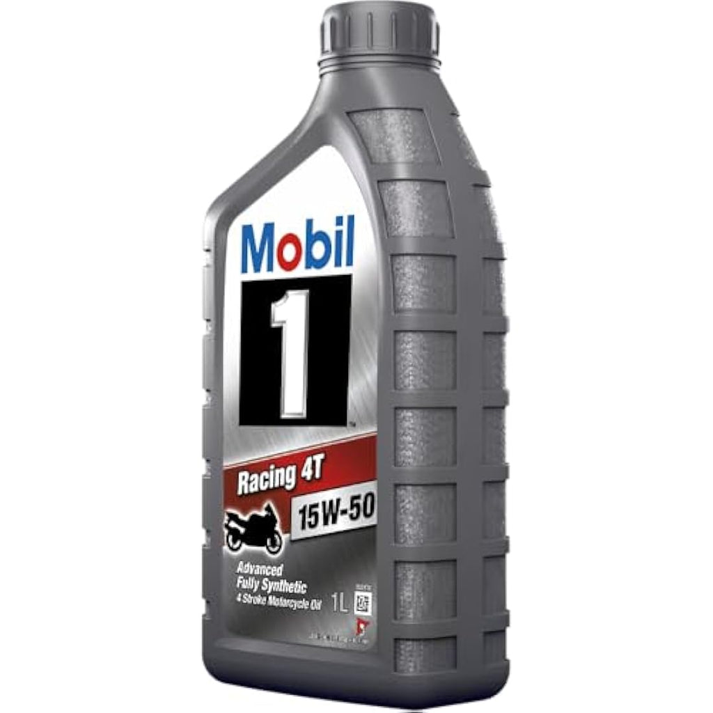 Mobil 1 Racing 4T 15W-50 Synthetic Motorcycle Engine Oil - 1L Bottle