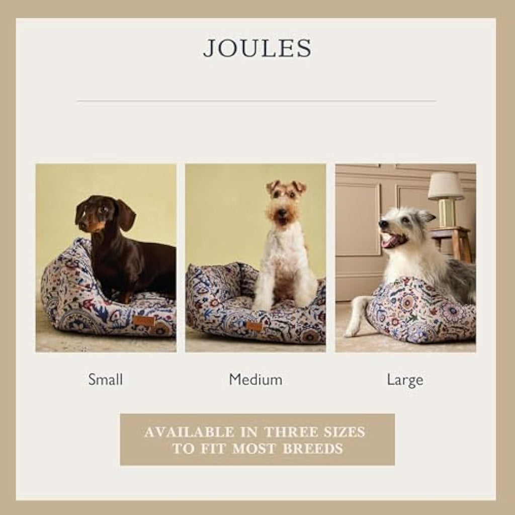 Rosewood x Joules Large Dog Bed | Floral Box Bed with Non-Slip Base