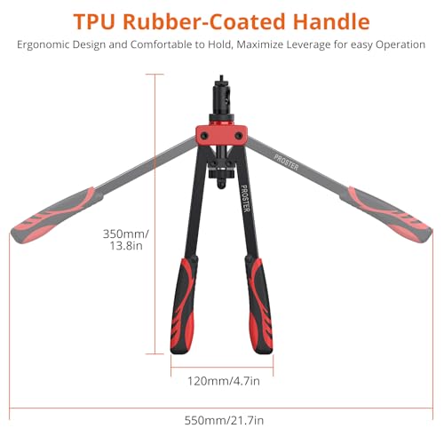 Proster 14" Rivet Nut Tool Kit – Heavy Duty Hand Riveter with 150 Nuts