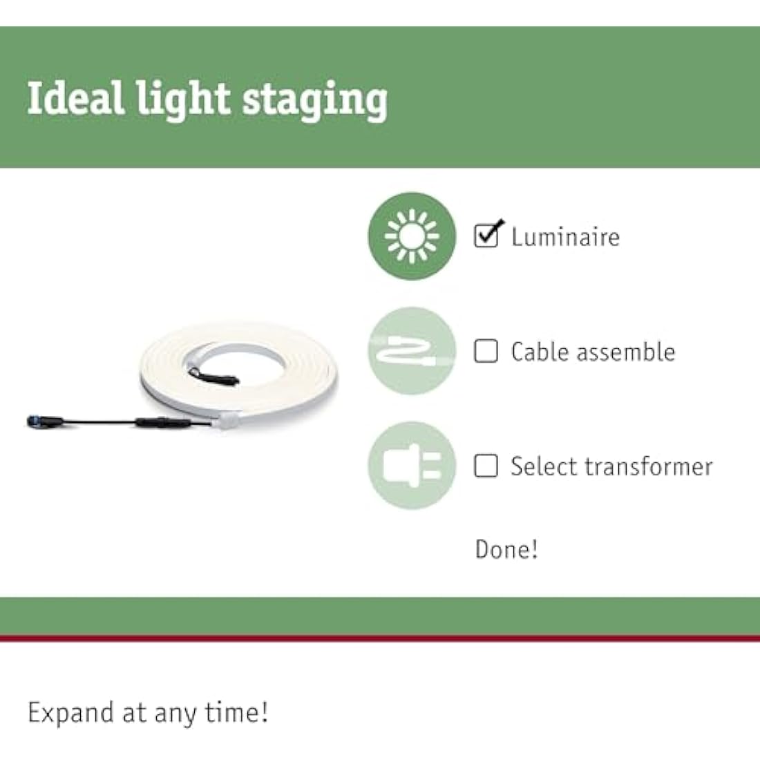 Paulmann Plug & Shine LED Neon Strip – 31W IP67 Outdoor Light 3000K
