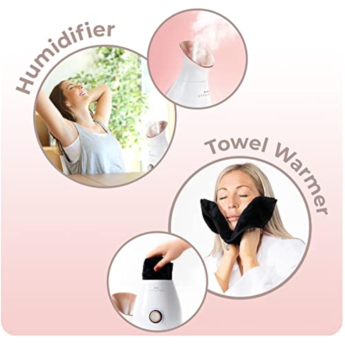 STYLPRO 4-in-1 Facial Steamer | Ionic Mist Humidifier & Towel Warmer