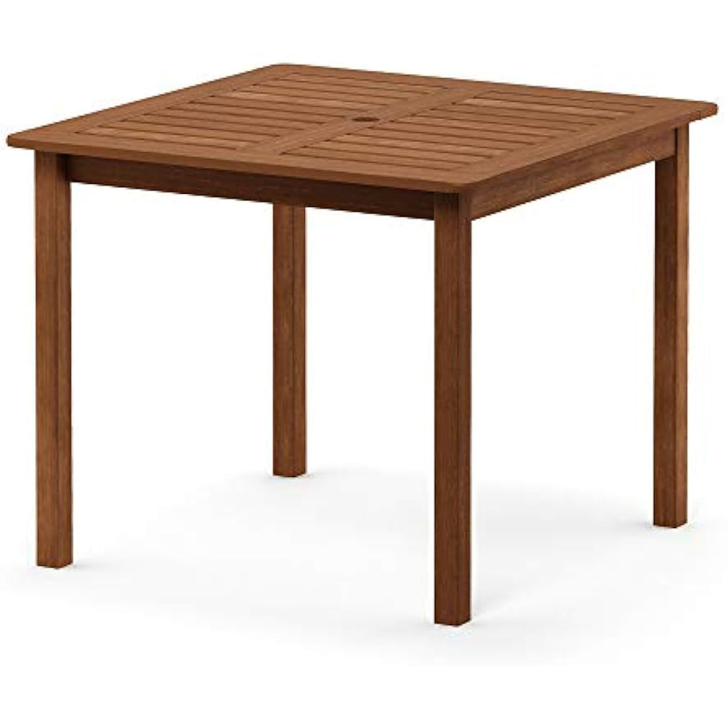 Furinno Bermuda Square Outdoor Dining Table - Meranti Wood Teak Oil